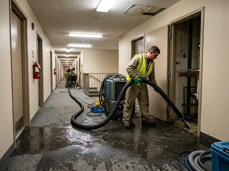 multi-unit-apartment-hallway-f-005 — frequently asked questions, Emergency Burst Pipe Water Extraction & Removal in Caruther…